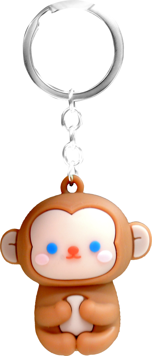 PVC Cute Animal keychain in 65mm capsule