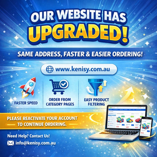 Our Website Has Been Upgraded – Same Address, Faster & Easier Ordering