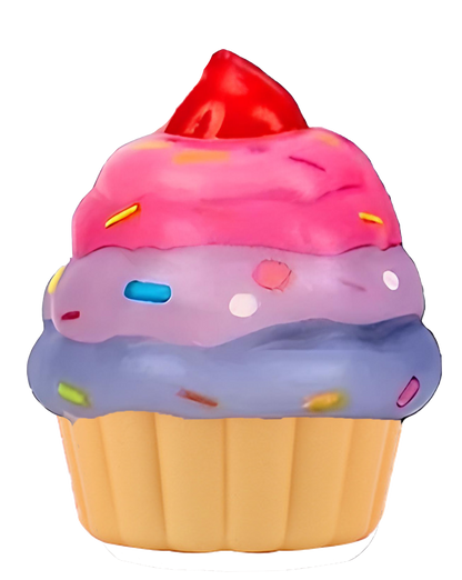 Squishy slow rising Cup Cake Keychain in 65mm cap