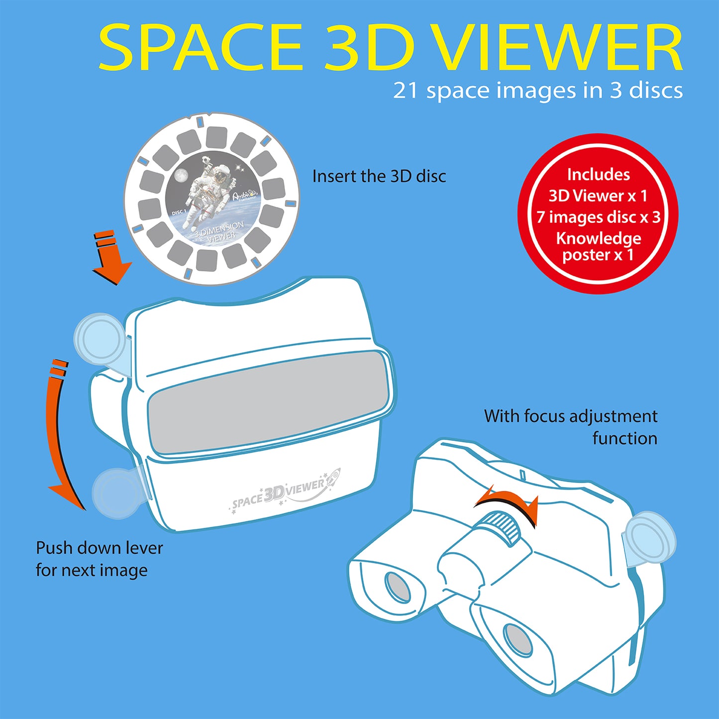 Space 3D viewer with 21 images