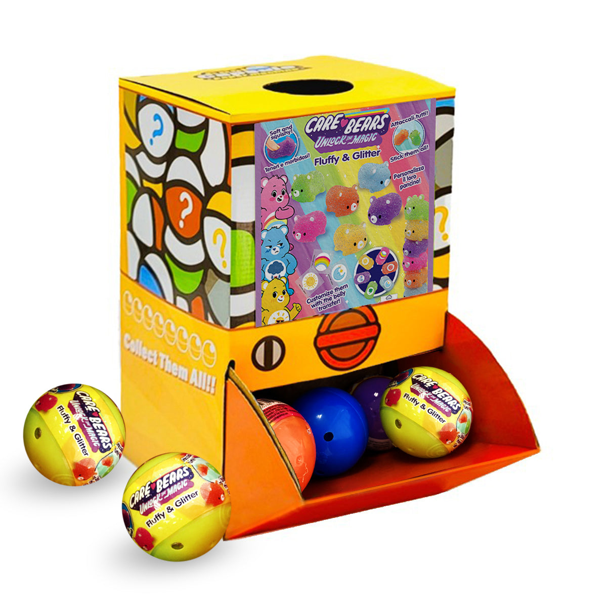Care Bears Fluffy & Glitter Countertop Capsule Display(5cm L40)