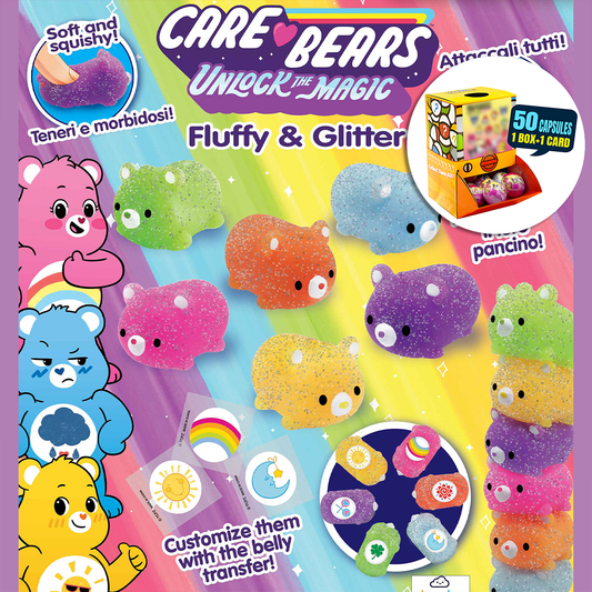 Care Bears Fluffy & Glitter Countertop Capsule Display(5cm L40)