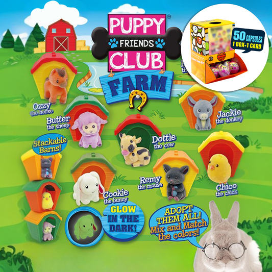 Farm animal(puppy club) Countertop Capsule Display(5cm L40)