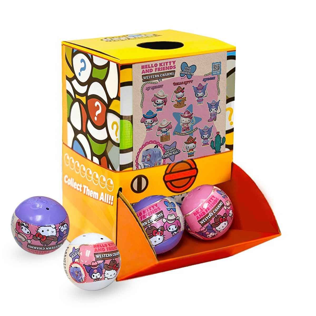 Hello Kitty Western Charms Countertop Capsule Display(65mm L18)