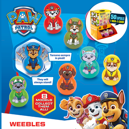 Paw Patrol Weebles Countertop Capsule Display(5cm L40)