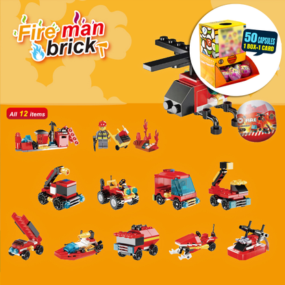 Fireman Brick Countertop Capsule Display(70mm L16)