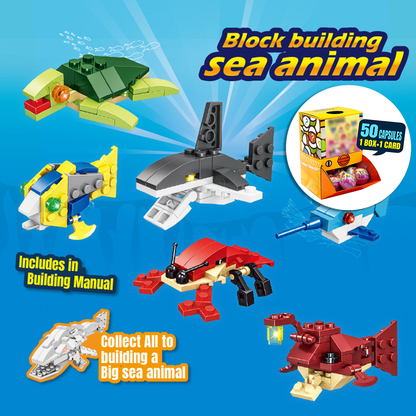 Brick Sea Animal Countertop Capsule Display(70mm L16)