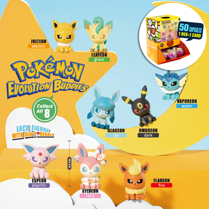 Pokemon Evolution Buddies Countertop Capsule Display(6cm L18)