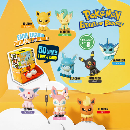 [Pre-order May2026 arrival] Pokemon Evolution Buddies Countertop Capsule Display(6cm L18)
