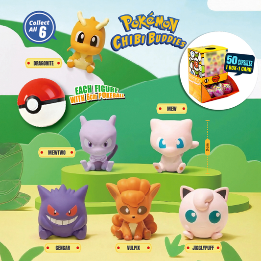 Pokemon Chibi Buddies Countertop Capsule Display(6cm L18)