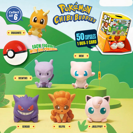 [Pre-order July2026 arrival] Pokemon Chibi Buddies Countertop Capsule Display(6cm L18)