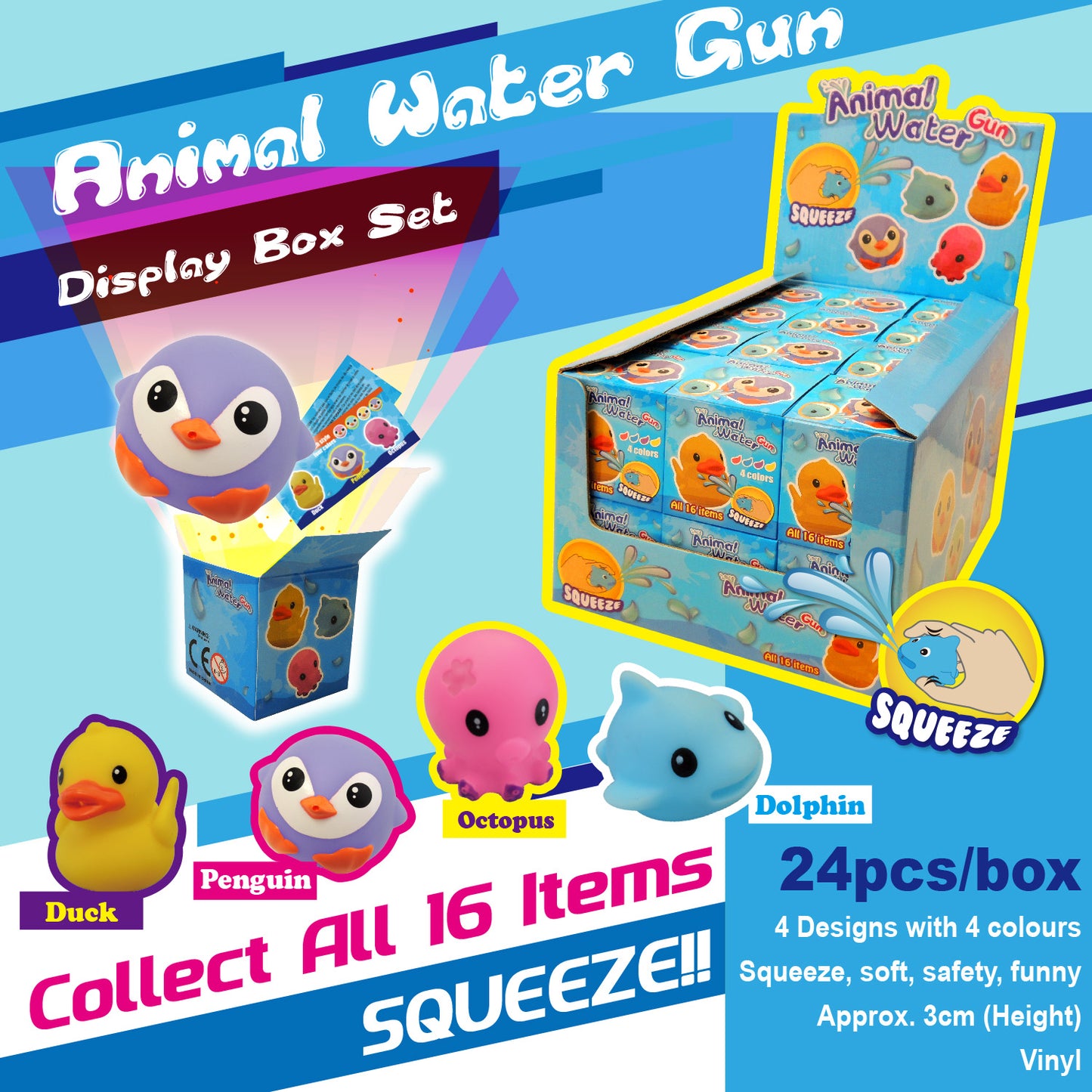 Animal Water Gun Display box