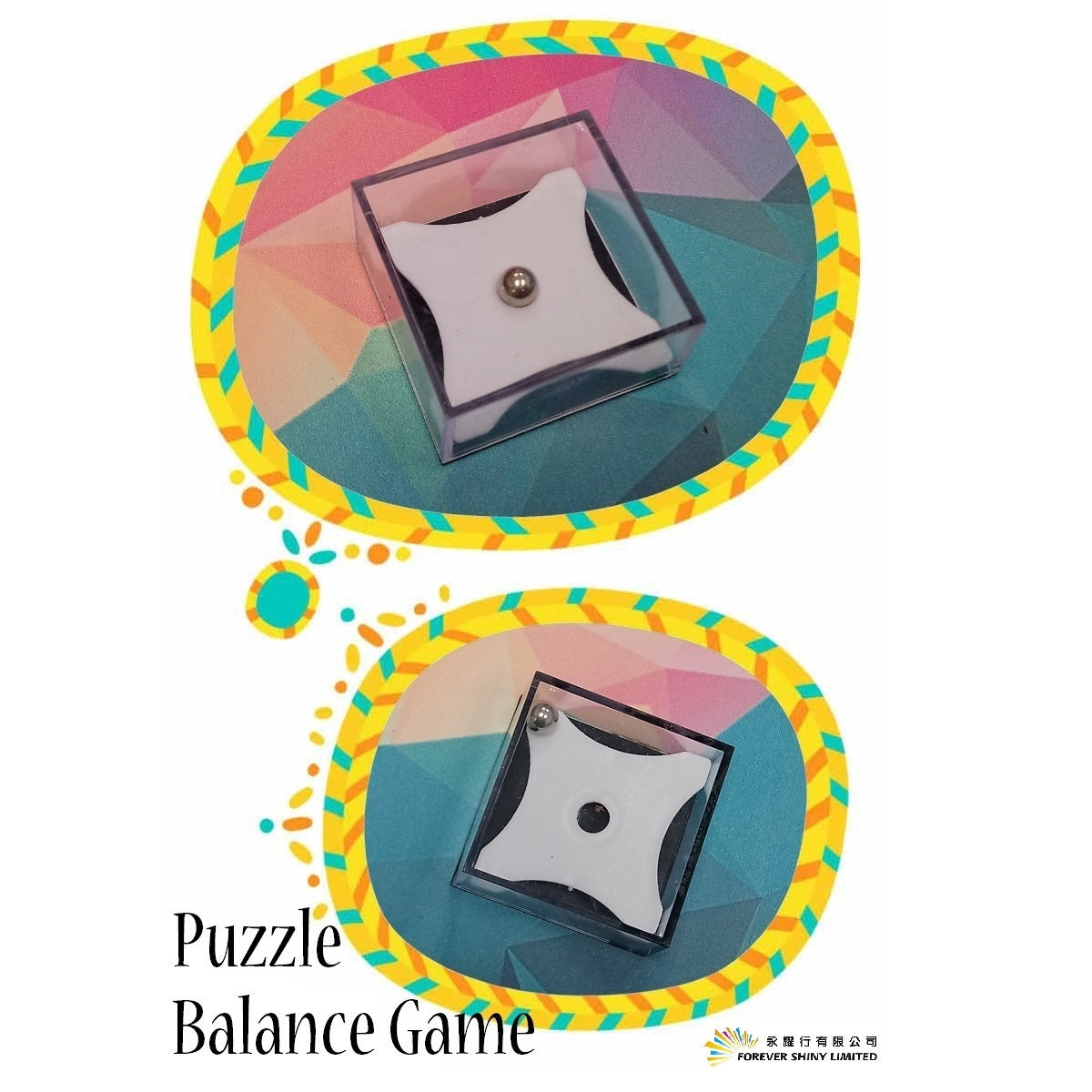 Puzzle Balance Game in 65mm capsule