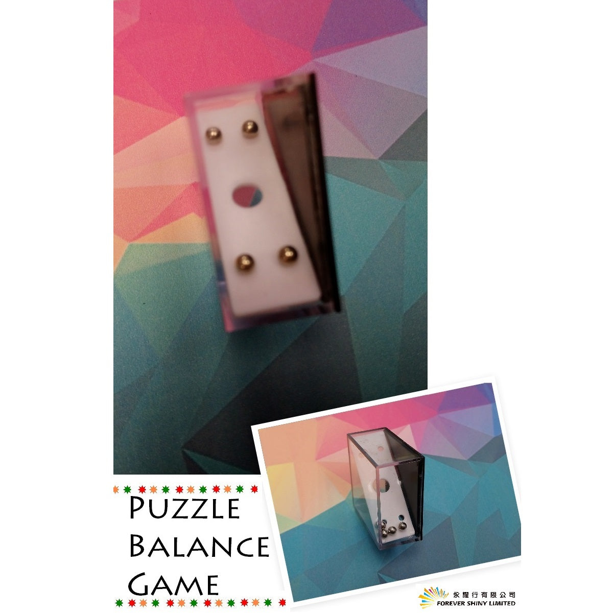 Puzzle Balance Game in 65mm capsule