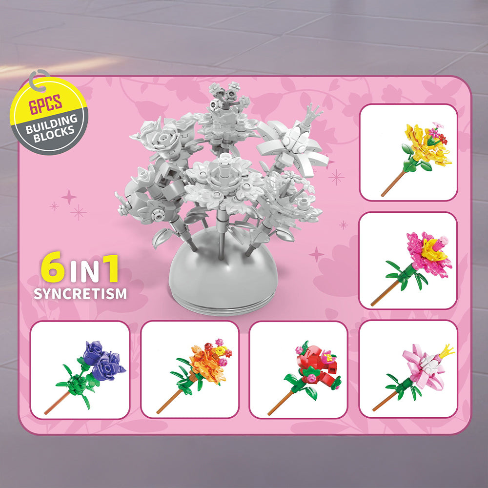 Brick Flower 6pc capsule box(65mm)