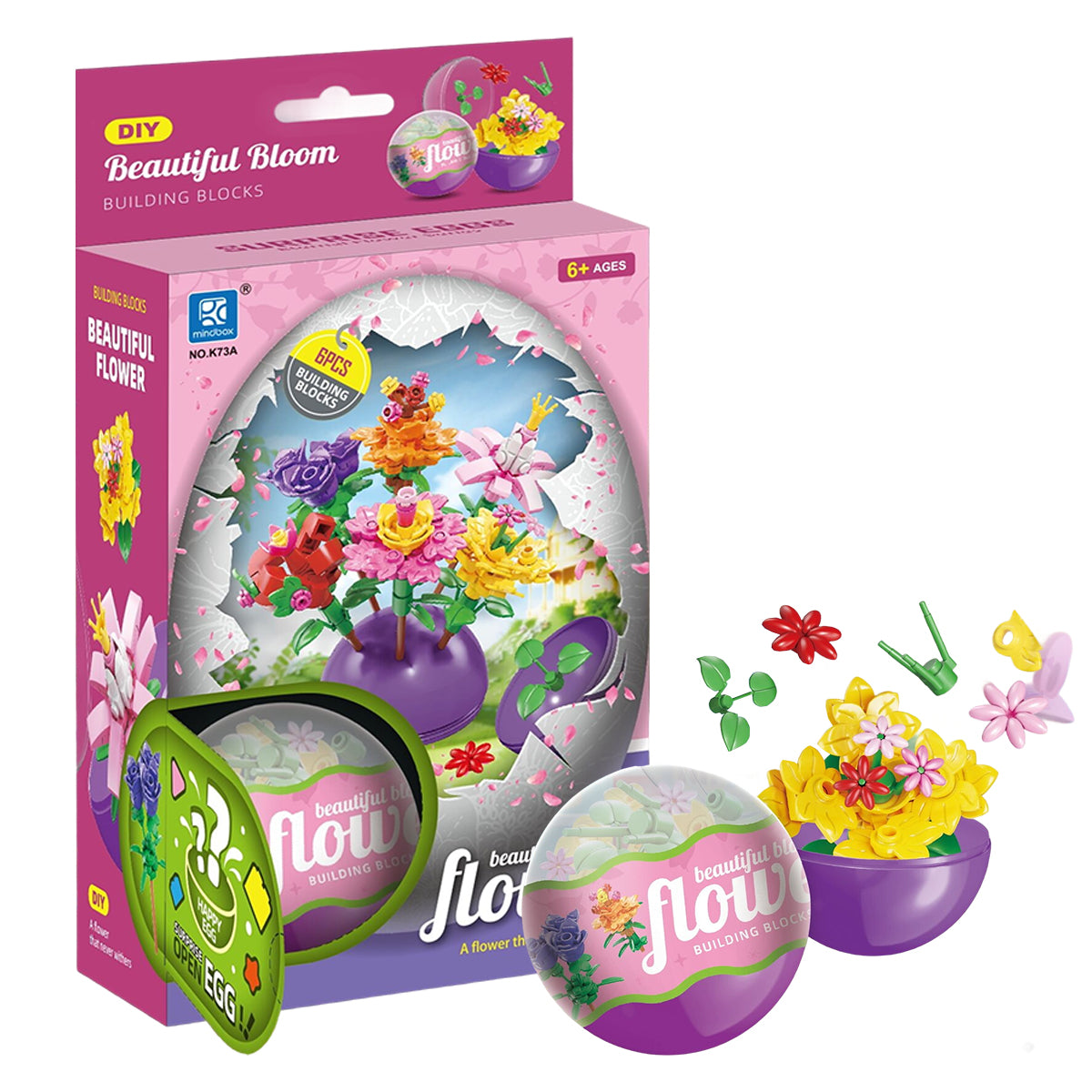 Brick Flower 6pc capsule box(65mm)