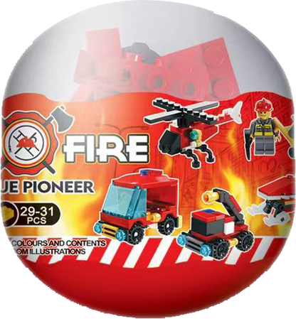 Fireman brick in 63x70mm capsule