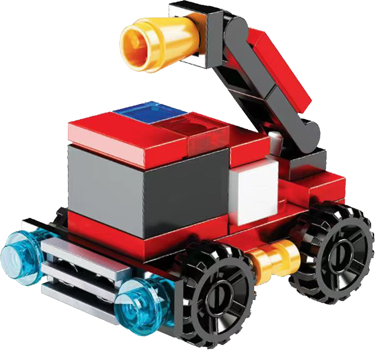 Fireman brick in 63x70mm capsule