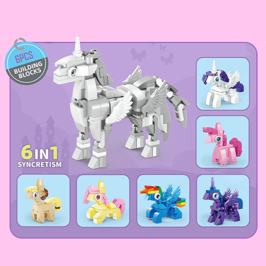 Brick Rainbow Pony 6pc capsule box(65mm)