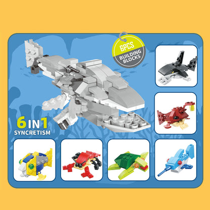 Brick Sea Animal 6pc capsule box(65mm)