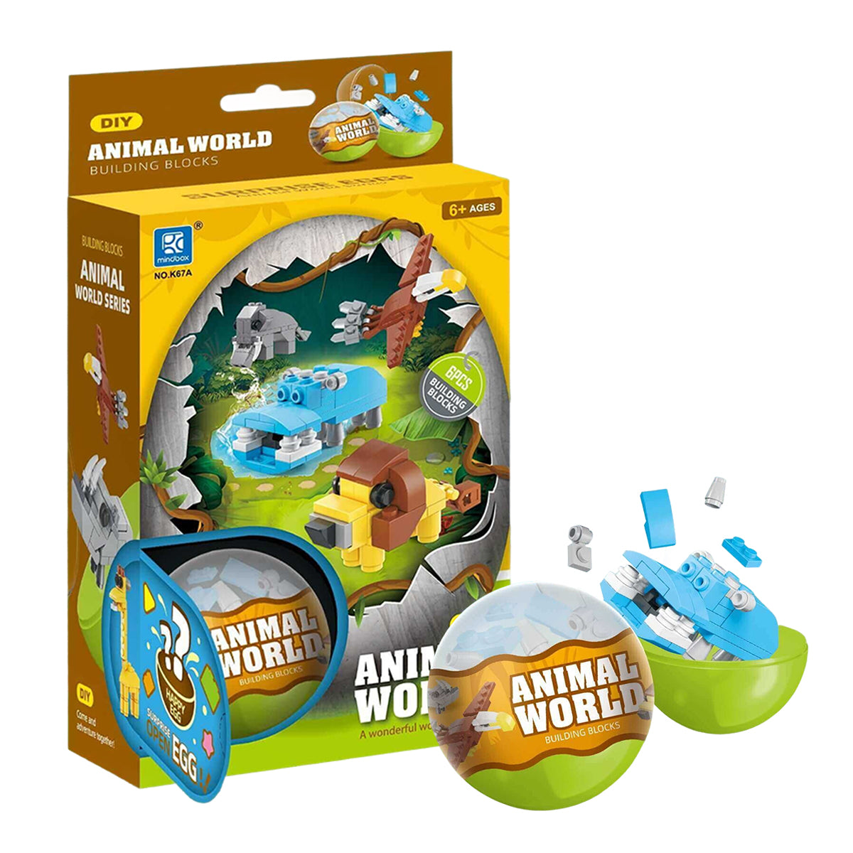 Brick Wild Animal 6pc capsule box(65mm)