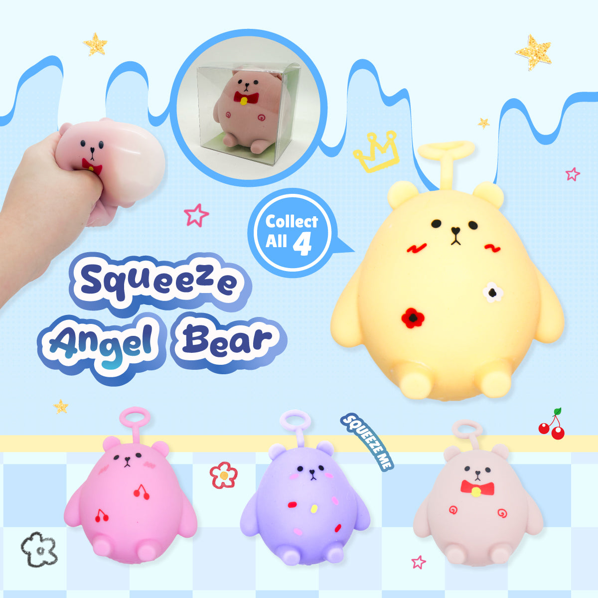 Squeeze Angel Bear, Squishy Fidget Toys