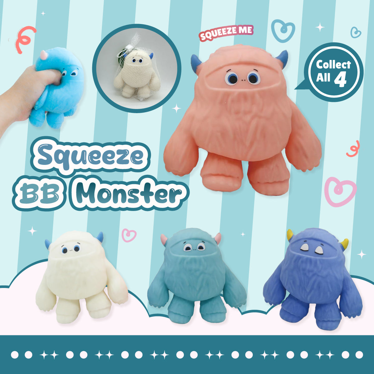 Squeeze BB Monster , Squishy Fidget Toys