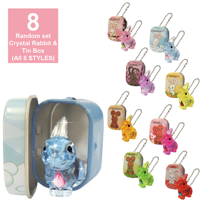 Crystal Rabbit & tin box Bulk 4pcs/bag