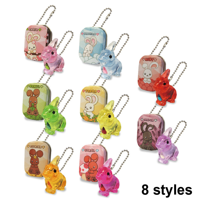 Crystal Rabbit & tin box Bulk 4pcs/bag