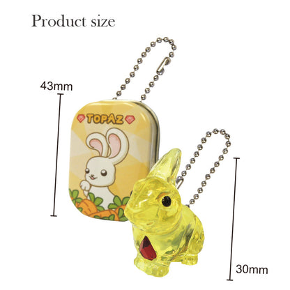 Crystal Rabbit & tin box Bulk 4pcs/bag