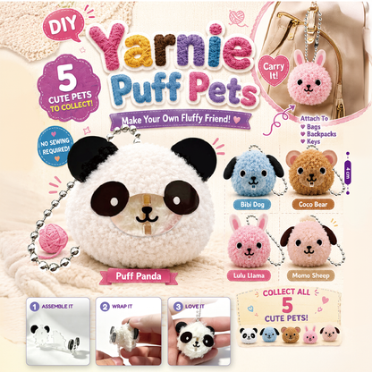 [Pre-order Oct.2026 arrival] DIY Yarnie Puff Pets keychain in 50mm capsule