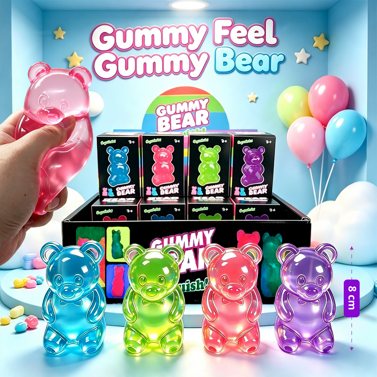 Gummy Feel Gummy Bear in Display Box