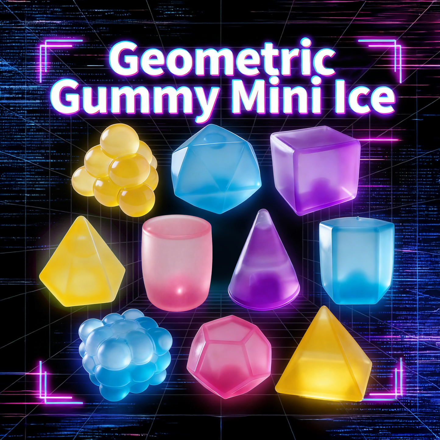 [Pre-order Oct.2026 arrival]Geometric Gummy Mini Ice (10 styles) in Display box