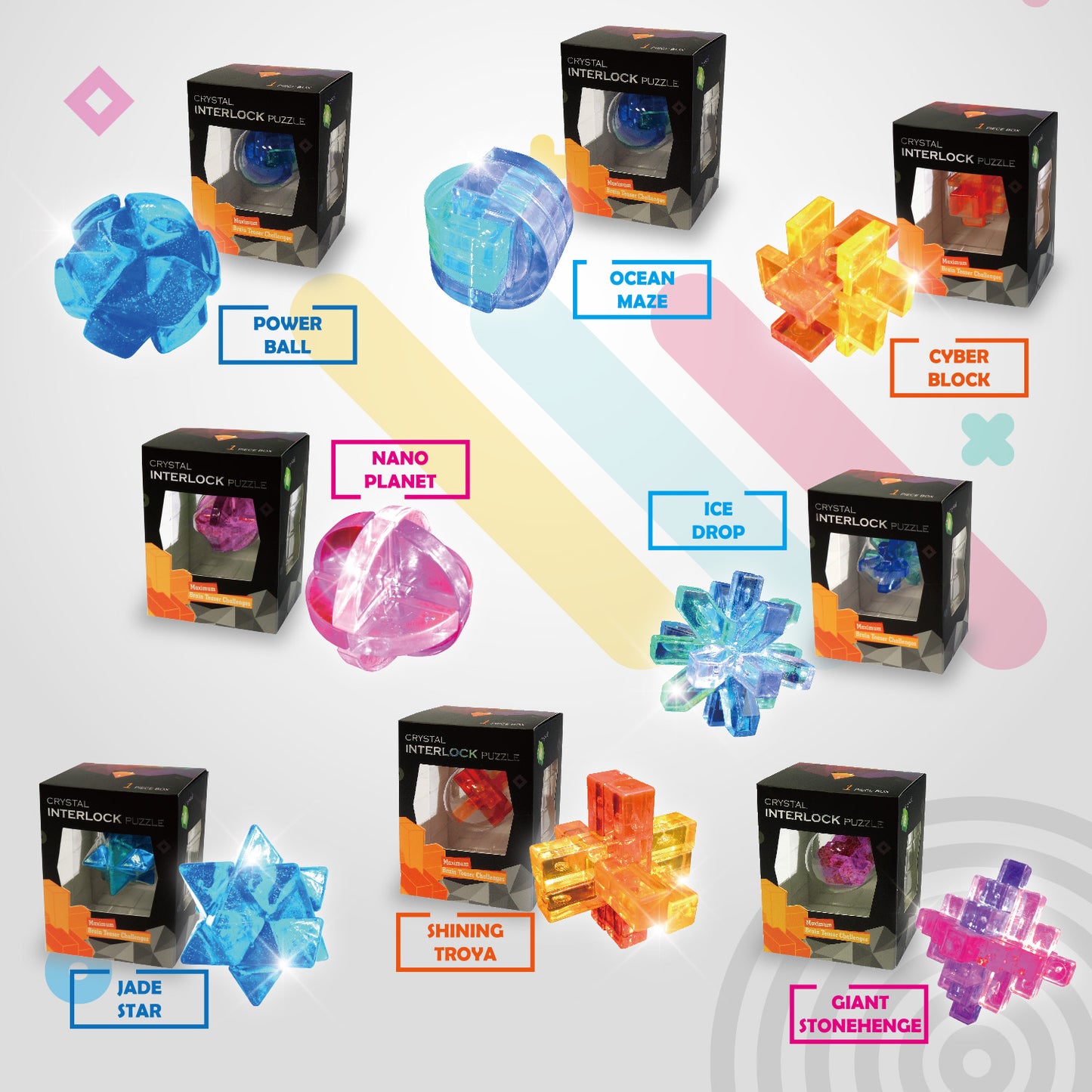 Crystal Interlock Puzzle - box