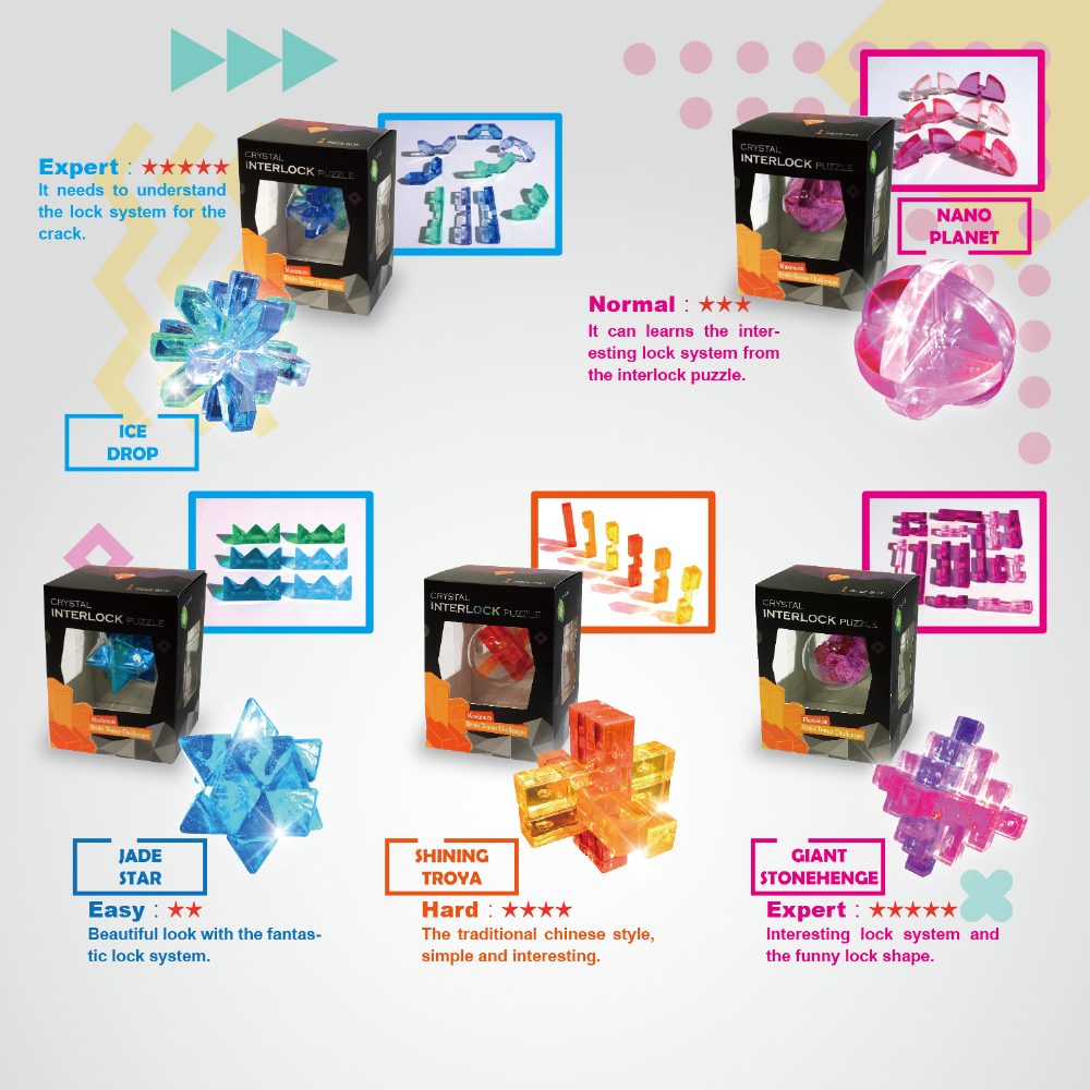 Crystal Interlock Puzzle - box