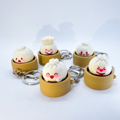[Pre-order Oct.2026 arrival] Steamed Bun Clicker Keychain (5 styles)