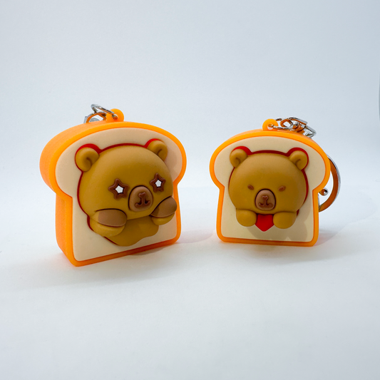 [Pre-order Oct.2026 arrival] Capybara Toast Clicker Keychain (2 styles)