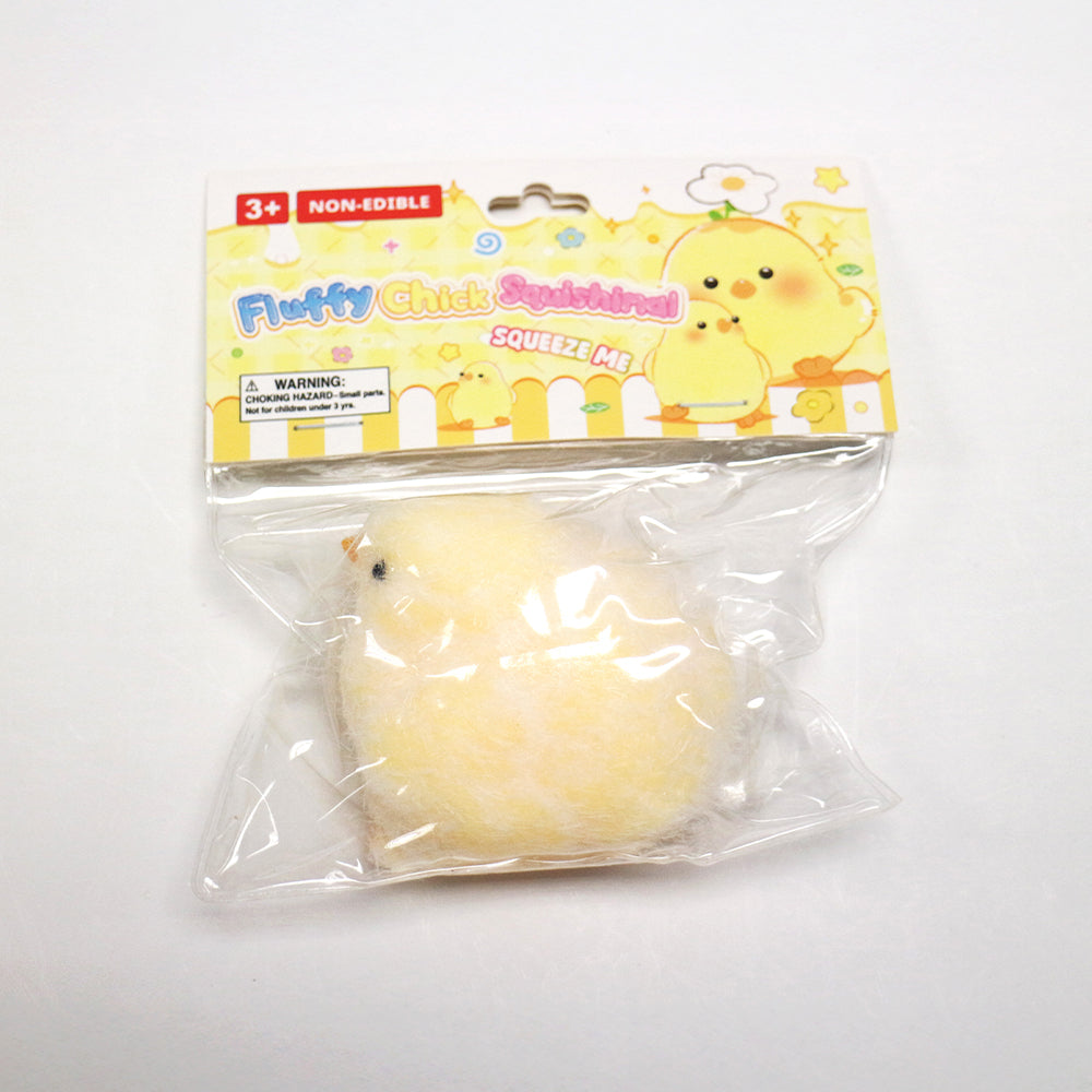 Fluffy Chick Squishimal w/display