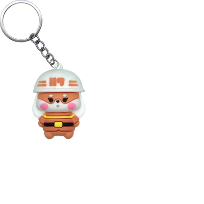 Career Animal PVC Figure Keychain in 65mm capsule