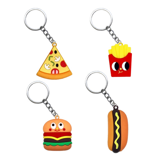 Fast Food PVC Figure Keychain in 65mm capsule