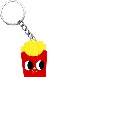 Fast Food PVC Figure Keychain in 65mm capsule