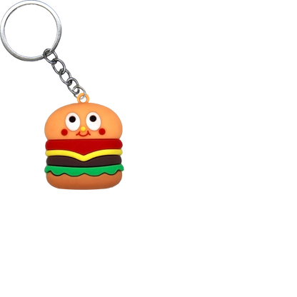 Fast Food PVC Figure Keychain in 65mm capsule