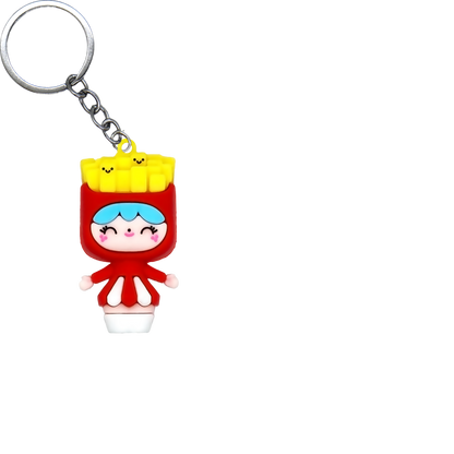 Foodie Friends PVC Figure Keychain in 65mm capsule