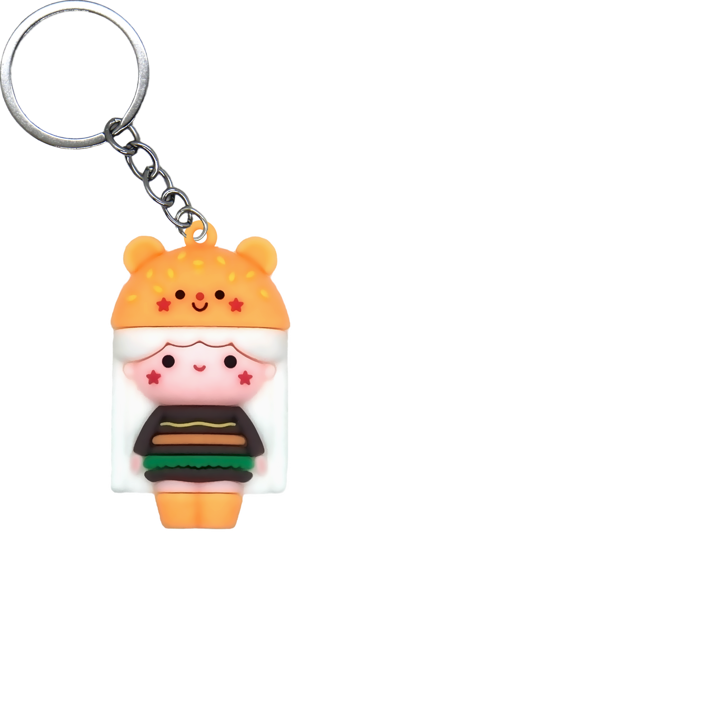 Foodie Friends PVC Figure Keychain in 65mm capsule