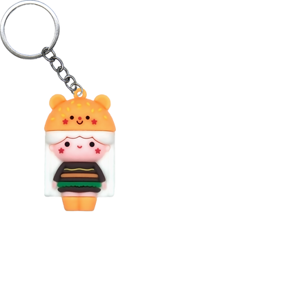 Foodie Friends PVC Figure Keychain in 65mm capsule