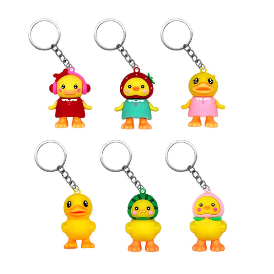 Fruit Duckling PVC Figure Keychain in 65mm capsule