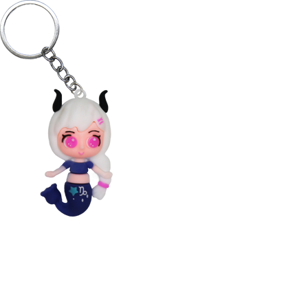 Zodiac Friends PVC Figure Keychain in 65mm capsule
