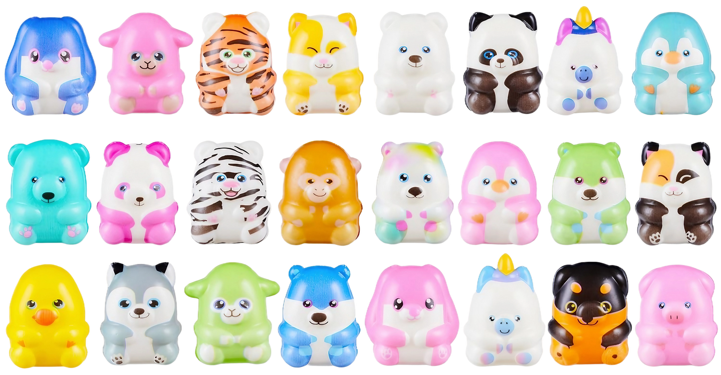 Squishy slow rising Animal Keychain in 65mm cap