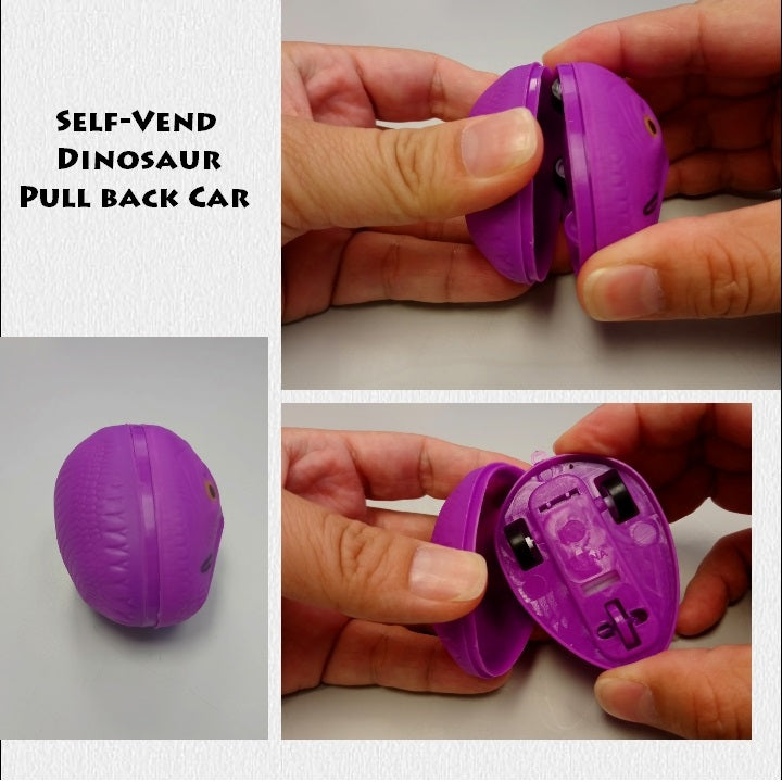 Self-Vend Dinosaur Pull back Car 6.5cm - Self Vending