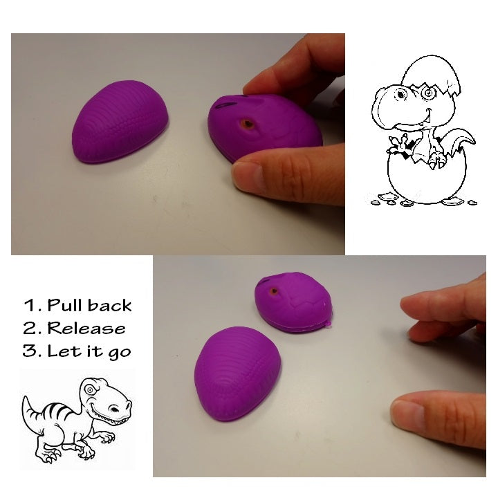 Self-Vend Dinosaur Pull back Car 6.5cm - Self Vending